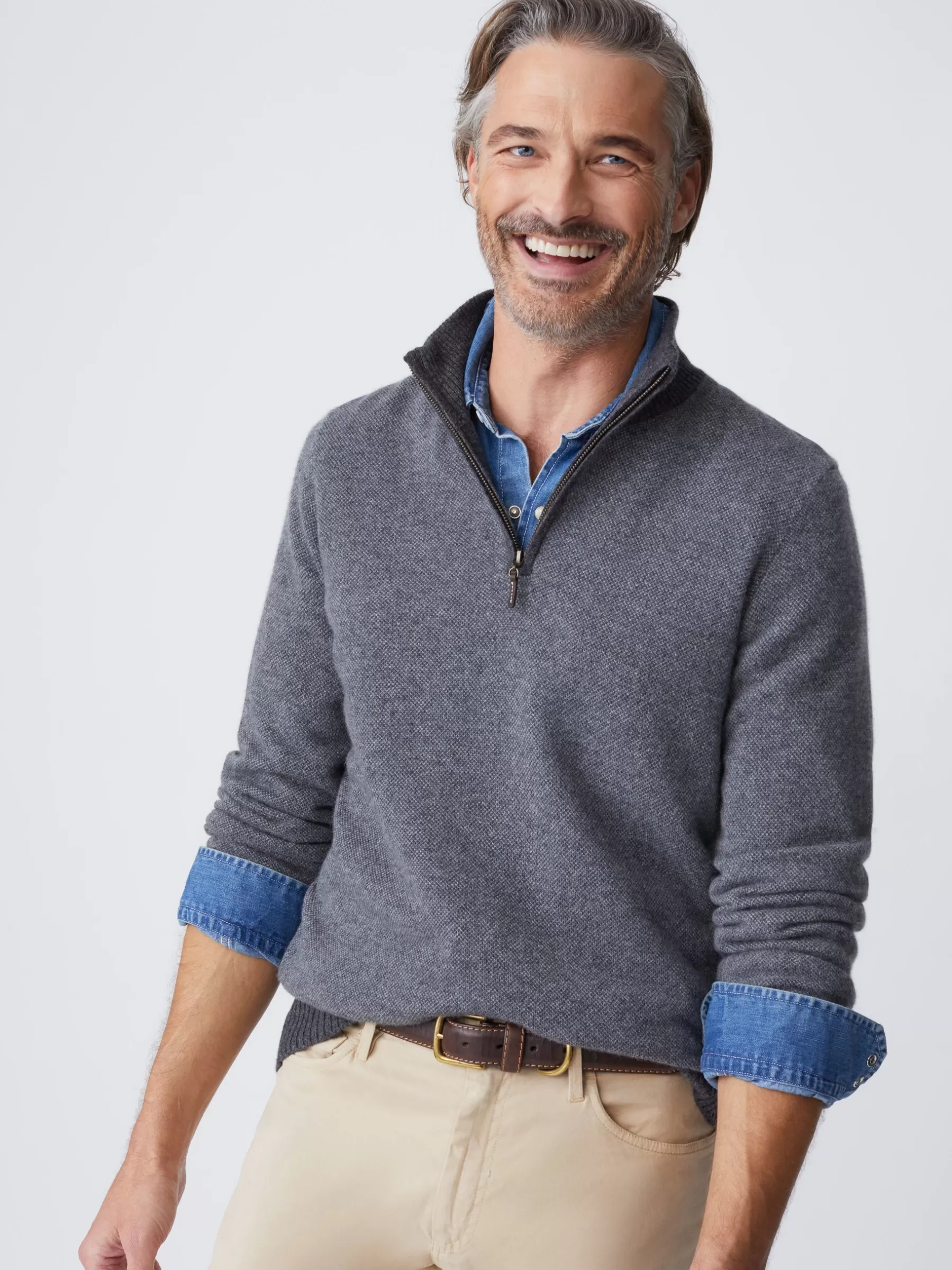 Outlet Tate Cashmere Sweater In Birdseye Sweaters